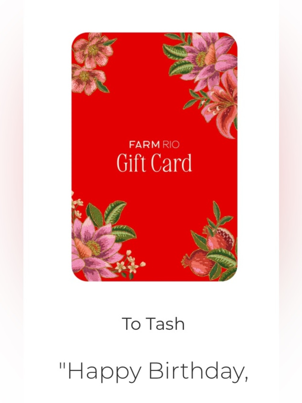 Gift card image - not a bath/body product